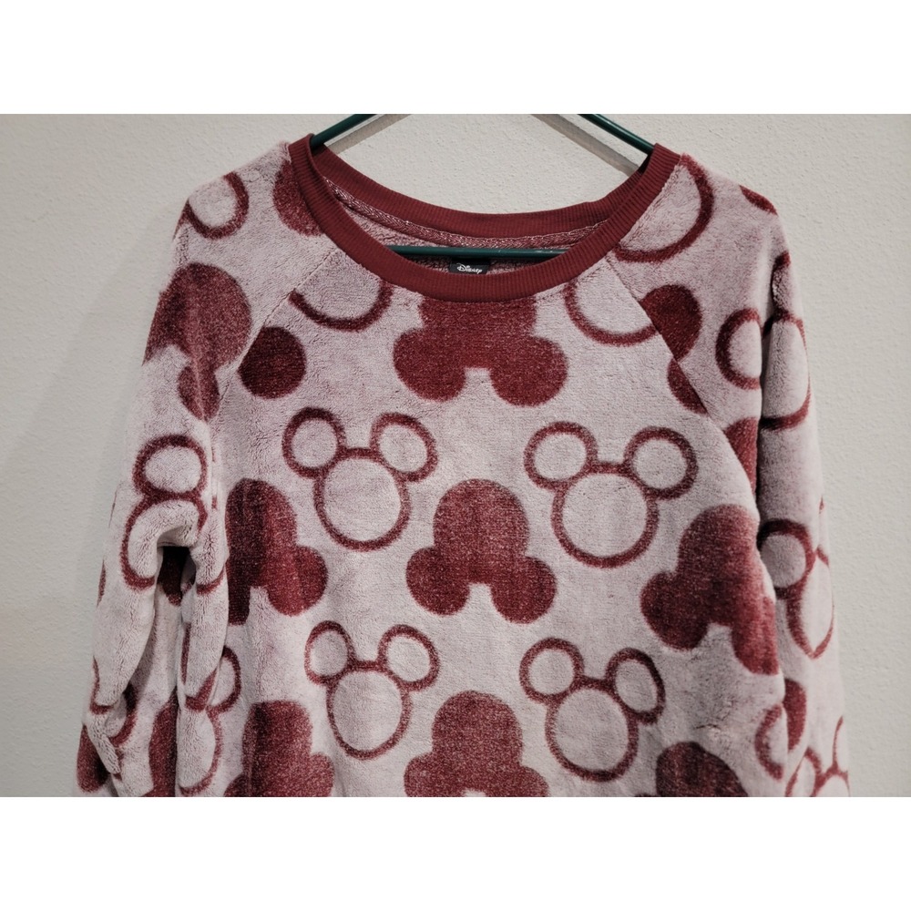 Mickey Mouse Disney Character Ladies'‎ Fleece 2-piece Pajama Set RED Large 12/14 - Picture 4 of 12